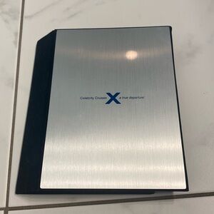 NWOT Celebrity X cruises photo album. Metal front /velvet back hold 40 pics🛳️🚢